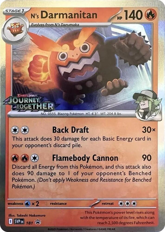 N's Darmanitan - 181 (Prerelease) 181 Promo Scarlet & Violet Promo Cards Pokémon card