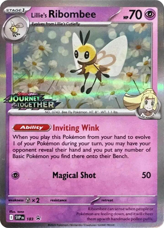 Lillie's Ribombee - 183 (Prerelease) 183 Promo Scarlet & Violet Promo Cards Pokémon card