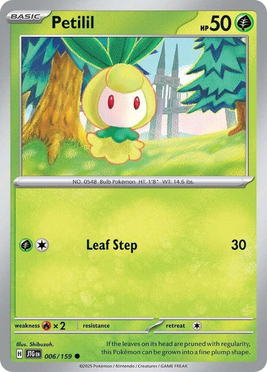 Petilil 006/159 Common Journey Together Pokémon card