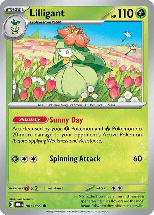 Lilligant 007/159 Common Journey Together Pokémon card