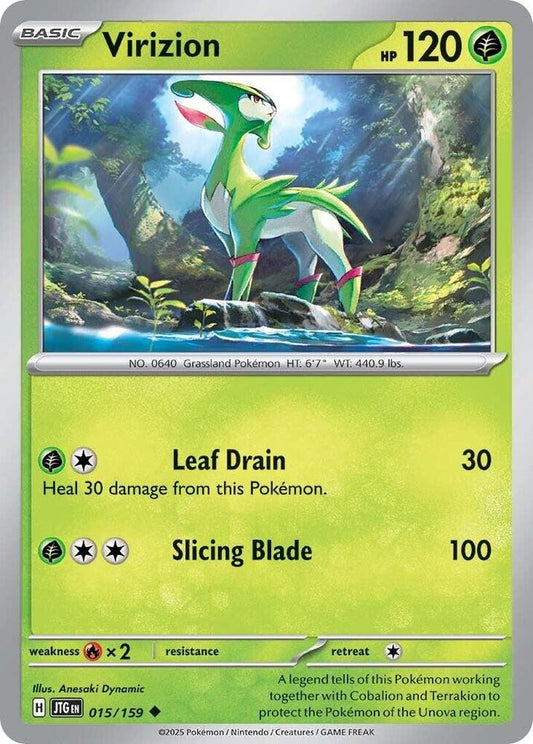 Virizion 015/159 Uncommon Journey Together Pokémon card