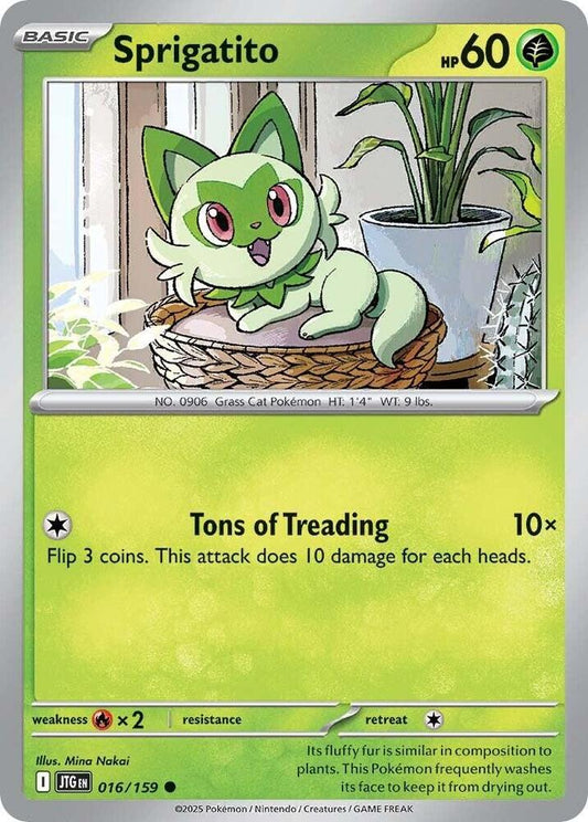 Sprigatito 016/159 Common Journey Together Pokémon card