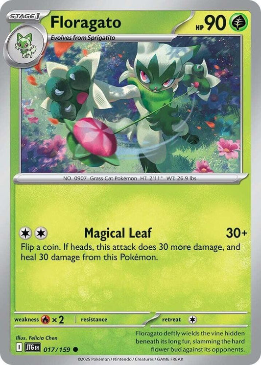 Floragato 017/159 Common Journey Together Pokémon card