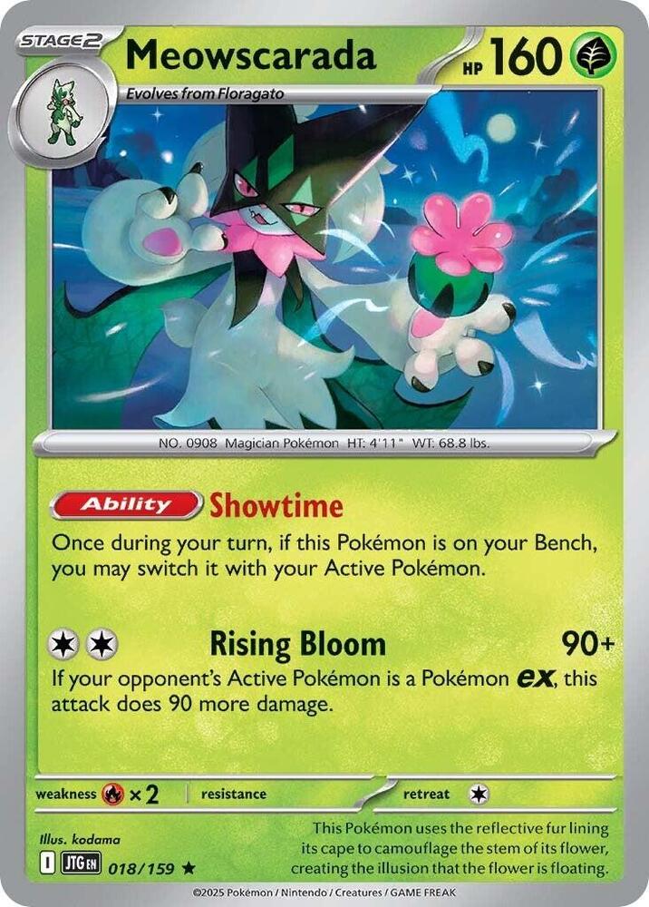 Meowscarada 018/159 Rare Journey Together Pokémon card
