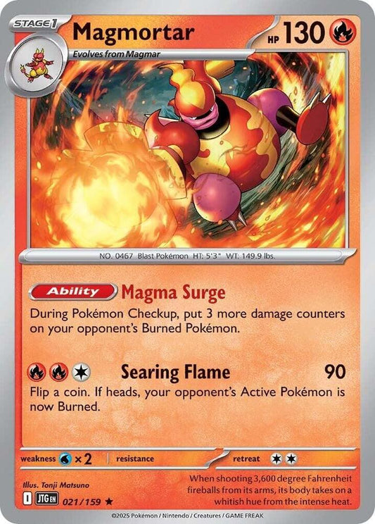Magmortar 021/159 Rare Journey Together Pokémon card