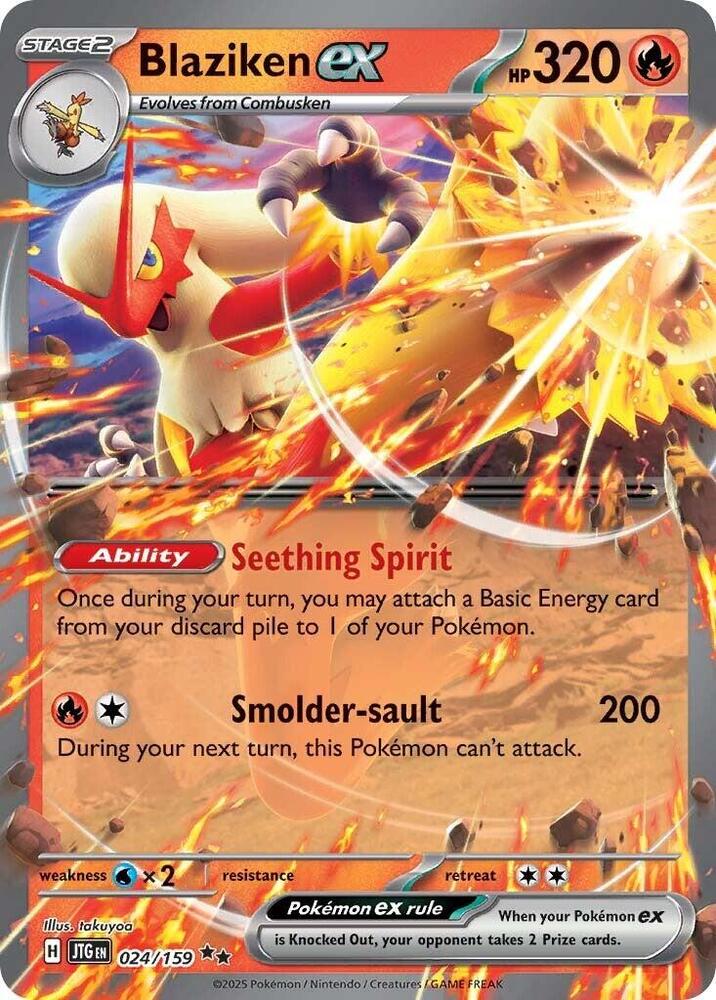 Blaziken ex 024/159 Double Rare Journey Together Pokémon card