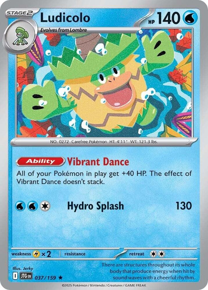 Ludicolo 037/159 Rare Journey Together Pokémon card