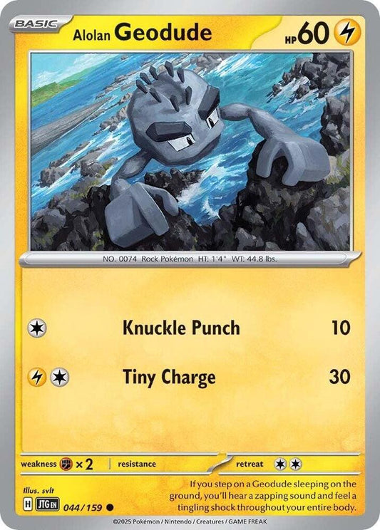 Alolan Geodude 044/159 Common Journey Together Pokémon card