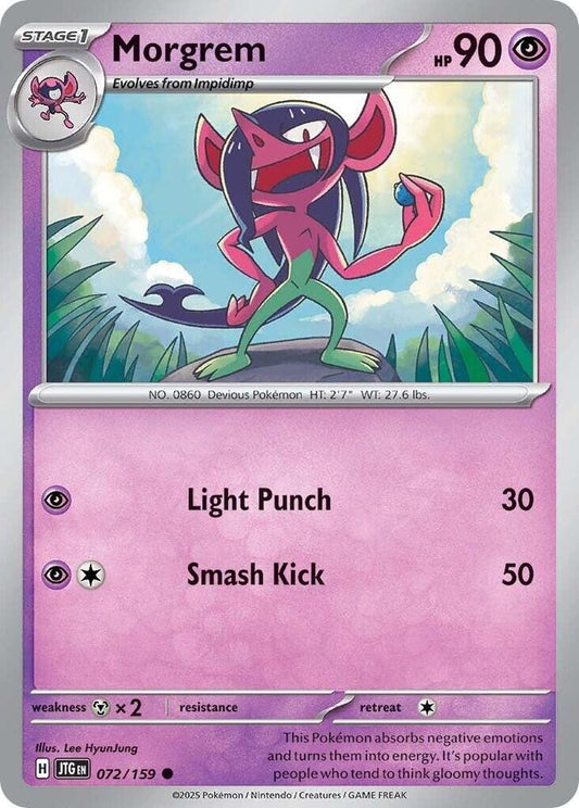 Morgrem 072/159 Common Journey Together Pokémon card