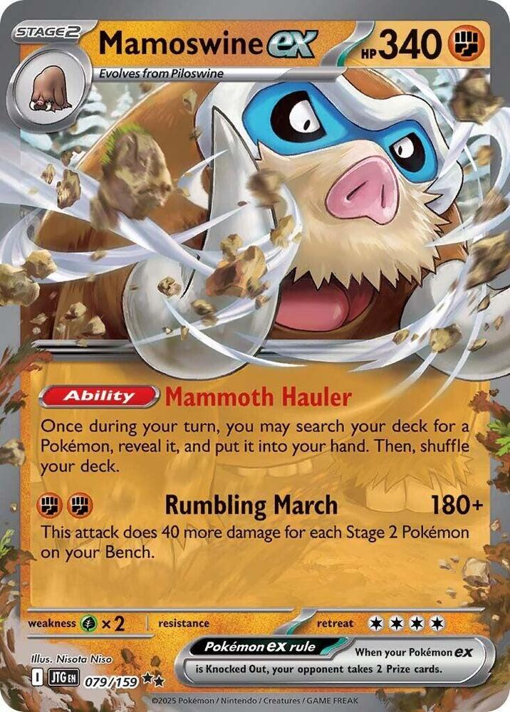 Mamoswine ex - 079/159 079/159 Double Rare Journey Together Pokémon card