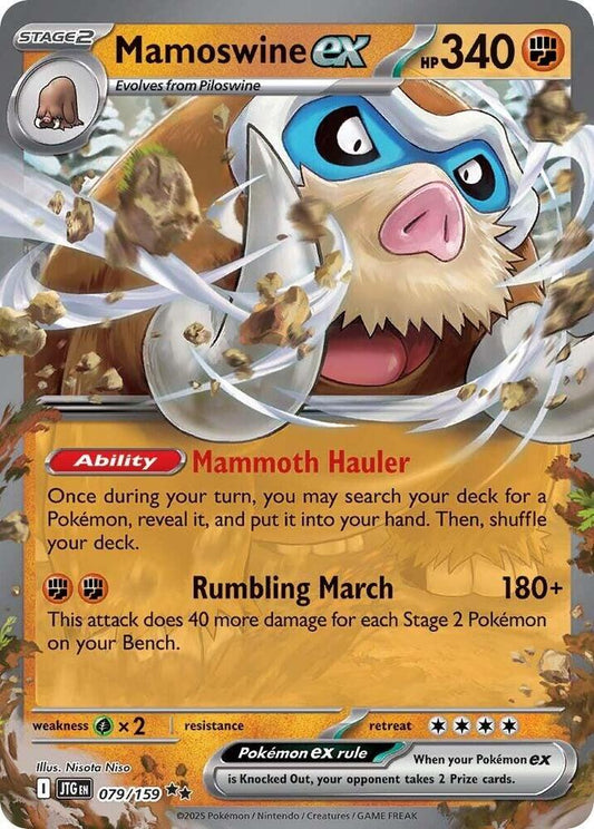 Mamoswine ex - 079/159 079/159 Double Rare Journey Together Pokémon card