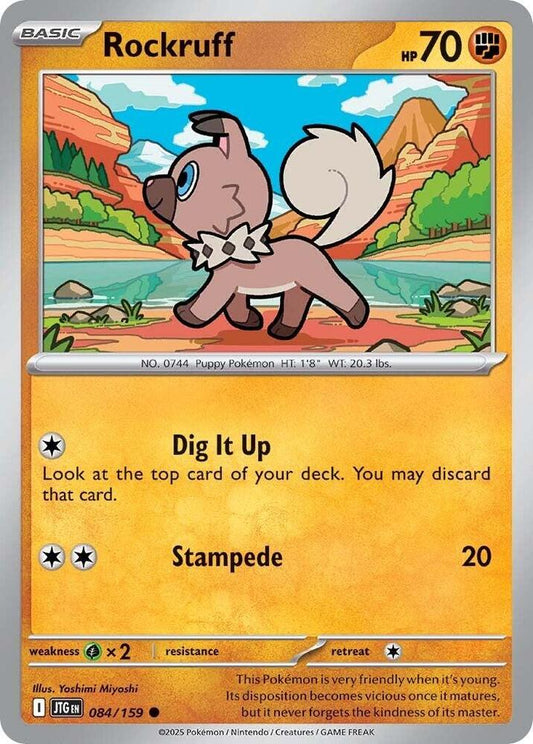 Rockruff 084/159 Common Journey Together Pokémon card