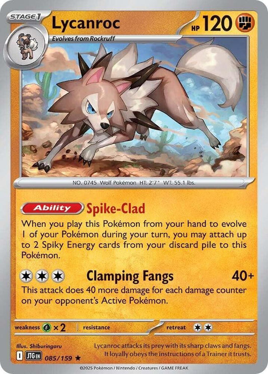 Lycanroc - 085/159 085/159 Rare Journey Together Pokémon card