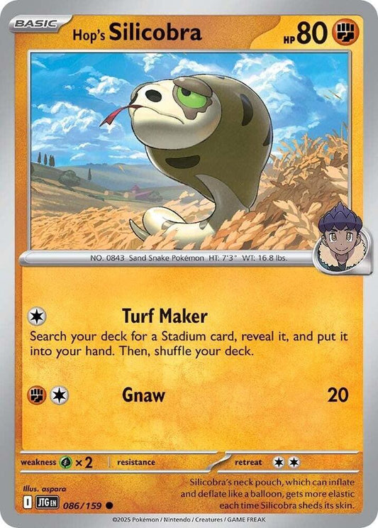 Hop's Silicobra 086/159 Common Journey Together Pokémon card