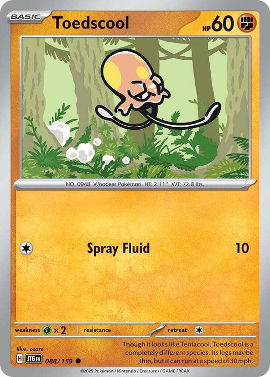 Toedscool 088/159 Common Journey Together Pokémon card