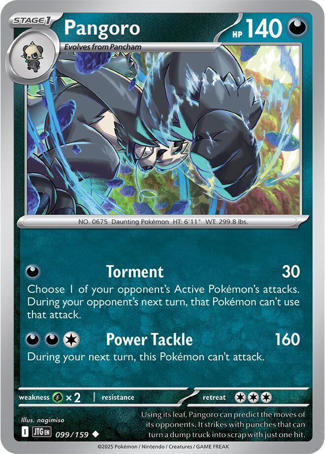 Pangoro 099/159 Uncommon Journey Together Pokémon card