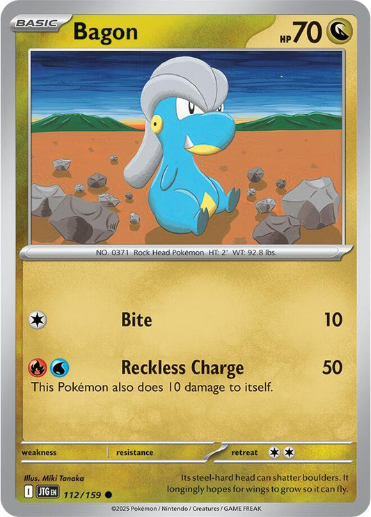Bagon 112/159 Common Journey Together Pokémon card