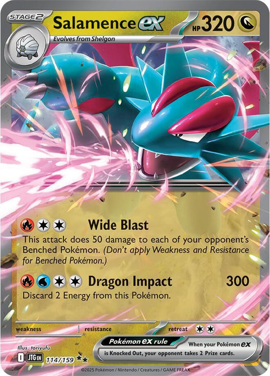 Salamence ex - 114/159 114/159 Double Rare Journey Together Pokémon card