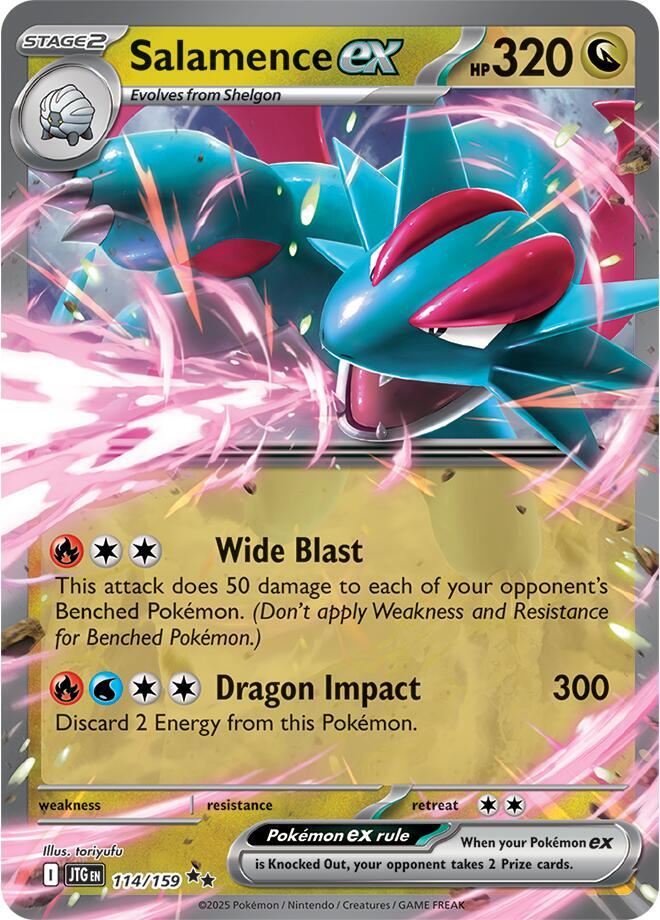Salamence ex - 114/159 114/159 Double Rare Journey Together Pokémon card