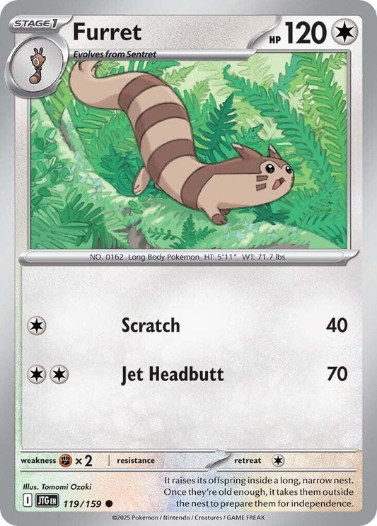 Furret - 119/159 119/159 Common Journey Together Pokémon card