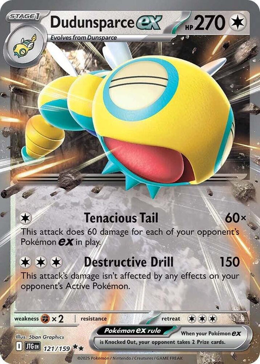 Dudunsparce ex - 121/159 121/159 Double Rare Journey Together Pokémon card