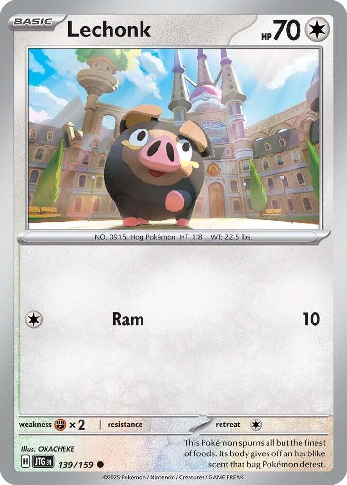 Lechonk 139/159 Common Journey Together Pokémon card