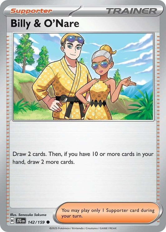 Billy & O'Nare 142/159 Common Journey Together Pokémon card