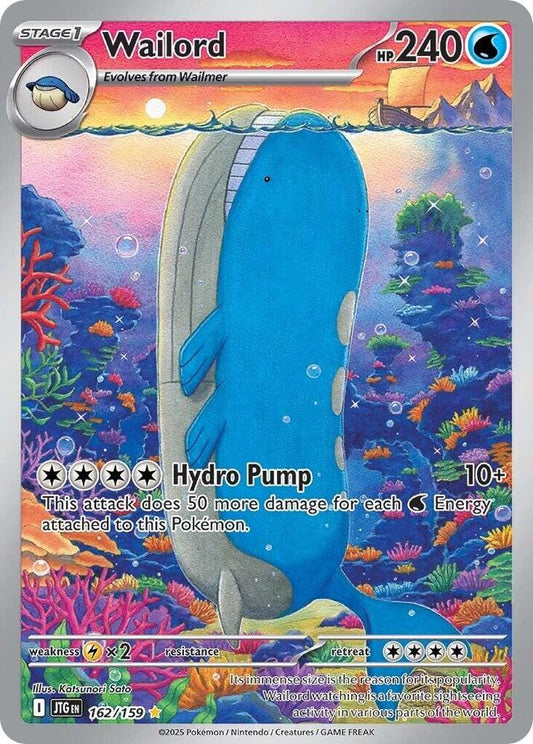 Wailord - 162/159 Illustration Rare SV09: Journey Together