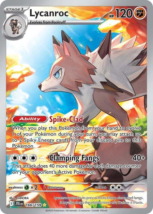 Lycanroc - 166/159 166/159 Illustration Rare Journey Together Pokémon card