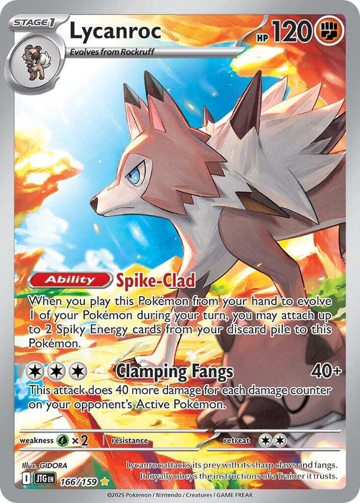 Lycanroc - 166/159 166/159 Illustration Rare Journey Together Pokémon card