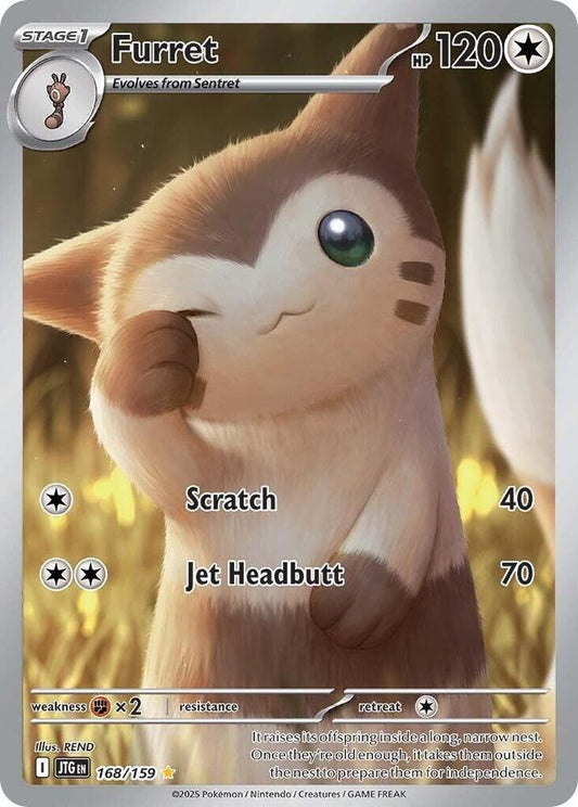 Furret - 168/159 168/159 Illustration Rare Journey Together Pokémon card
