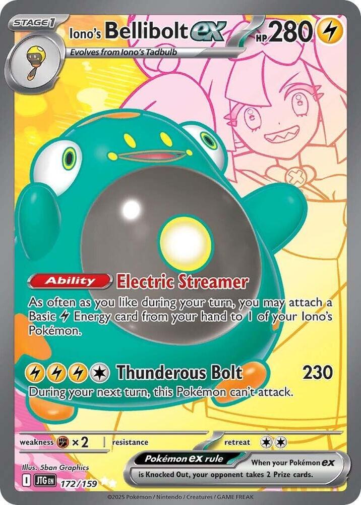 Iono's Bellibolt ex - 172/159 172/159 Ultra Rare Journey Together Pokémon card