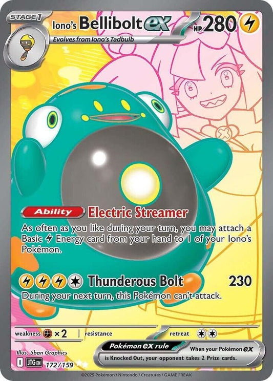 Iono's Bellibolt ex - 172/159 172/159 Ultra Rare Journey Together Pokémon card