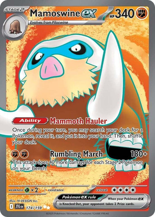 Mamoswine ex - 174/159 174/159 Ultra Rare Journey Together Pokémon card