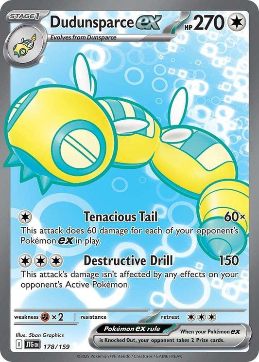 Dudunsparce ex - 178/159 178/159 Ultra Rare Journey Together Pokémon card