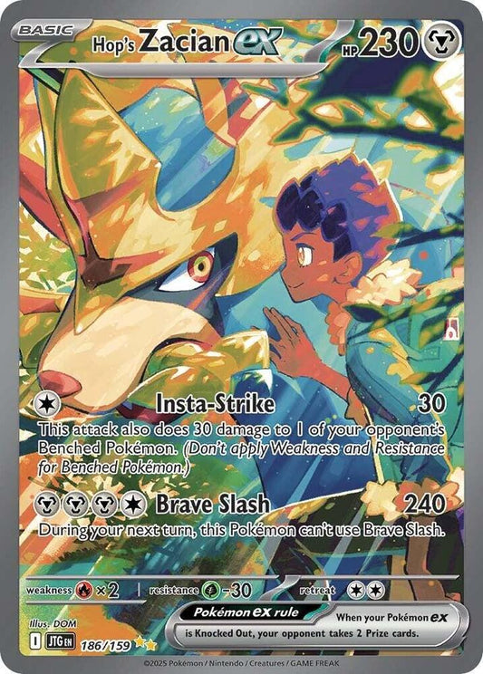 Hop's Zacian ex - 186/159 186/159 Special Illustration Rare Journey Together Pokémon card