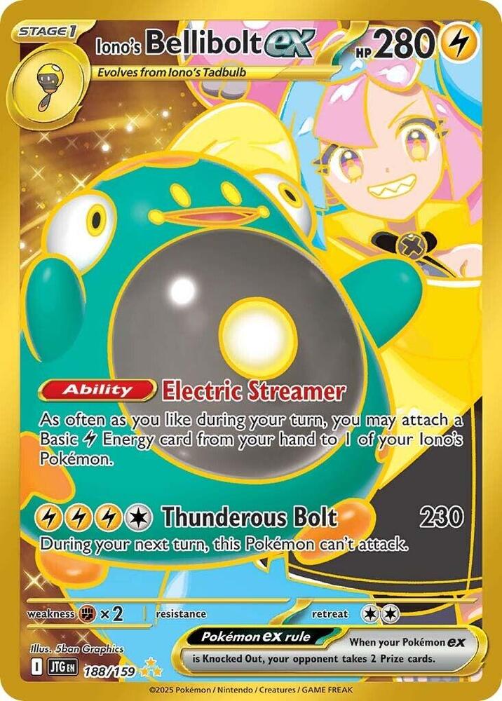 Iono's Bellibolt ex - 188/159 Hyper Rare SV09: Journey Together