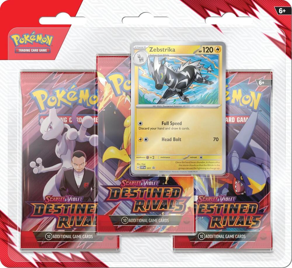 Destined Rivals 3 Pack Blister [Zebstrika] - SV10: Destined Rivals