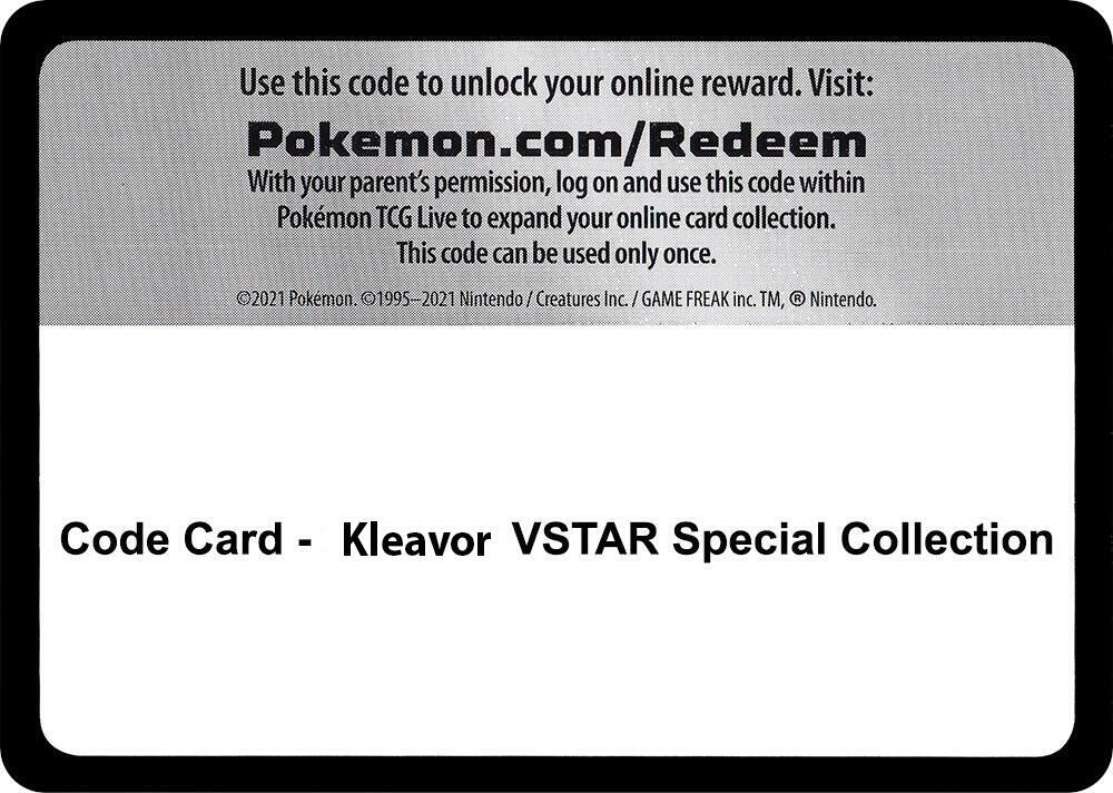 Code Card - Kleavor VSTAR Special Collection Code Card Miscellaneous Cards & Products Pokémon card