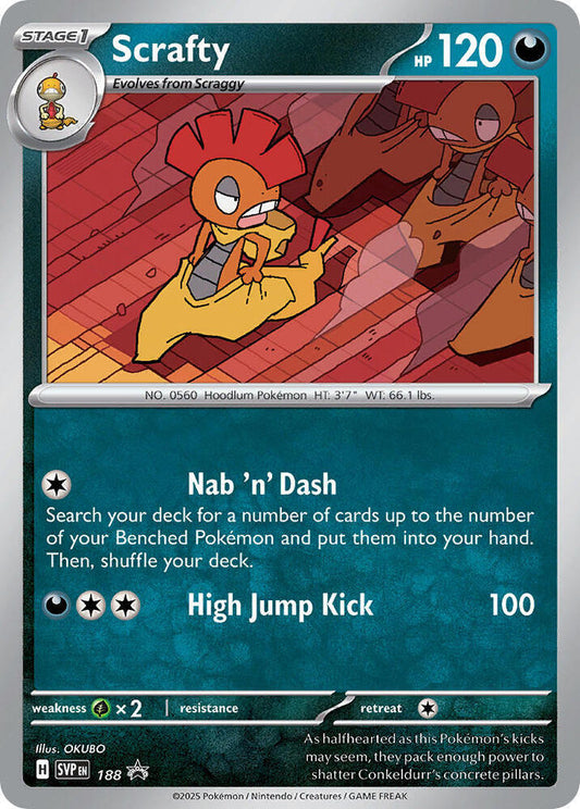 Scrafty - 188 (Cosmos Holo) - 188 Promo SV: Scarlet & Violet Promo Cards