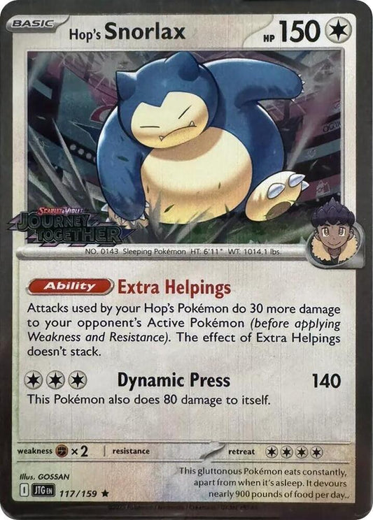 Hop's Snorlax - 117/159 (Cosmos Holo) Promo SV09: Journey Together