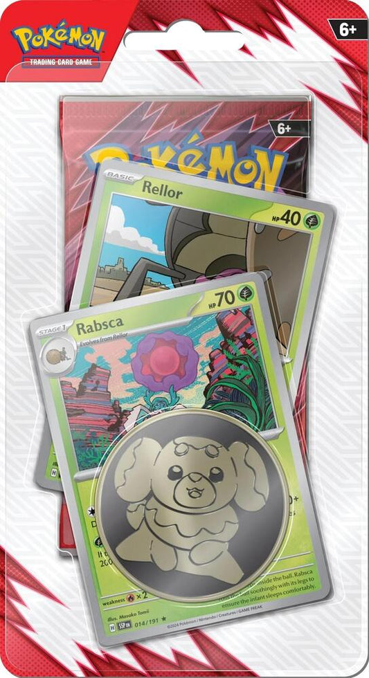 Destined Rivals Premium Checklane Blister [Rabsca] Pokémon card