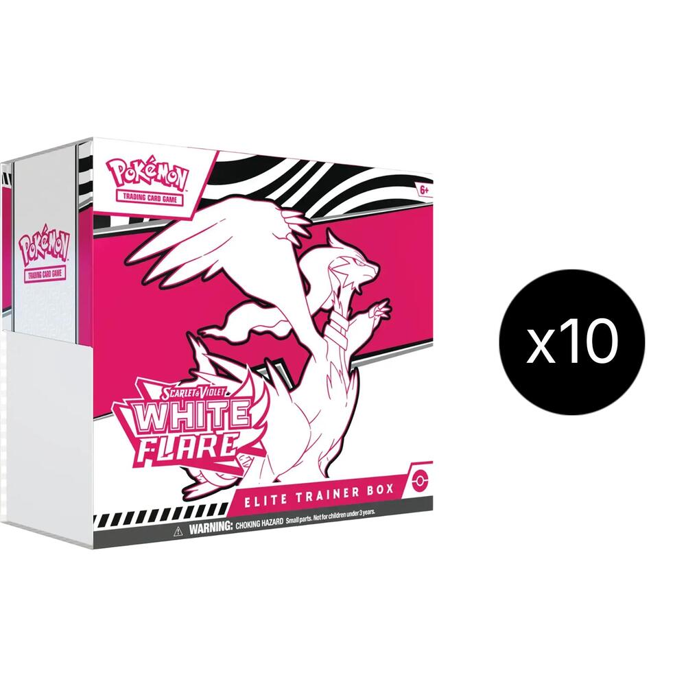 White Flare Elite Trainer Box Case Pokémon card