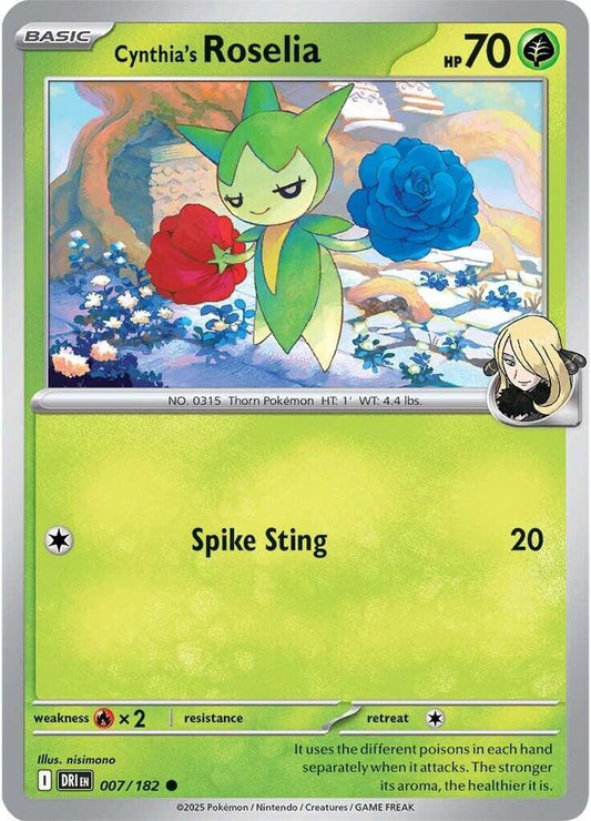 Cynthia's Roselia 007/182 Common Destined Rivals Pokémon card