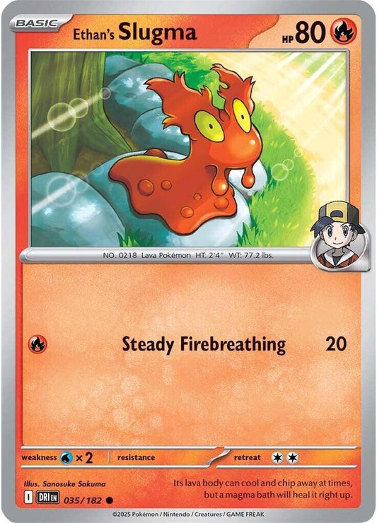 Ethan's Slugma 035/182 Common Destined Rivals Pokémon card