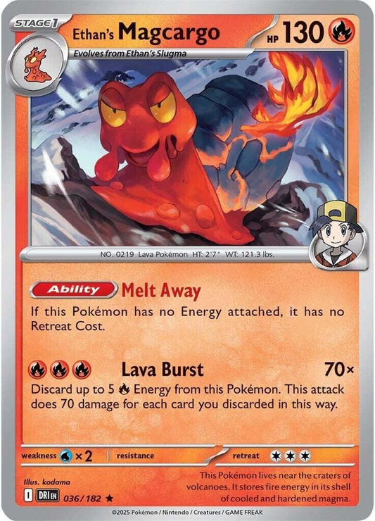 Ethan's Magcargo 036/182 Rare Destined Rivals Pokémon card