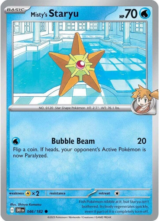 Misty's Staryu 046/182 Common Destined Rivals Pokémon card