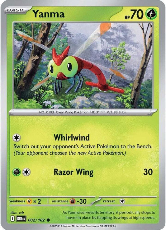 Yanma - 002/182 002/182 Common Destined Rivals Pokémon card