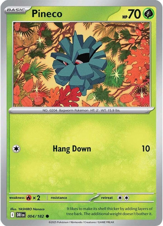 Pineco 004/182 Common Destined Rivals Pokémon card