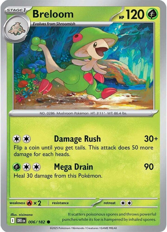 Breloom 006/182 Common Destined Rivals Pokémon card